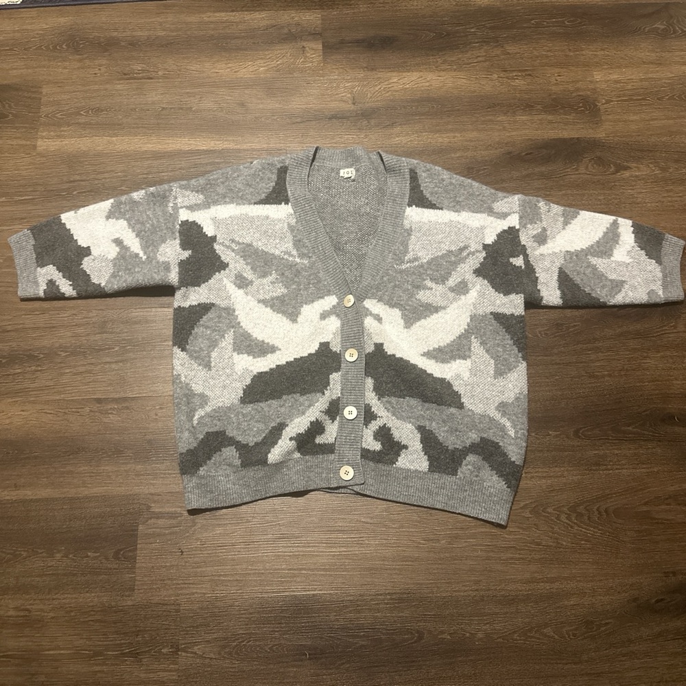 LIKE NEW POL CAMO CARDIGAN